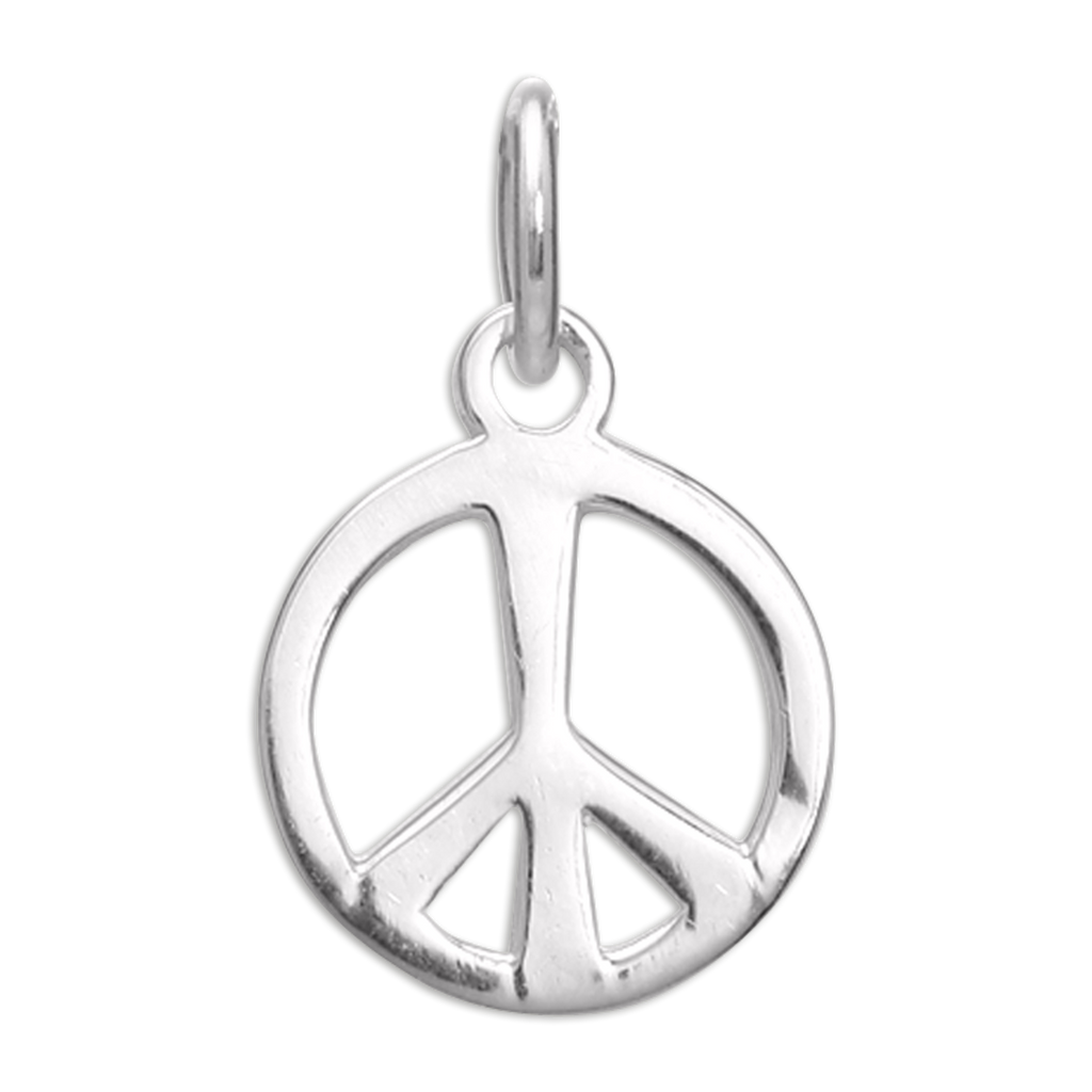 Sterling Silver Peace Sign Charm