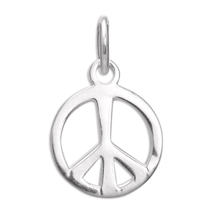Sterling Silver Peace Sign Charm
