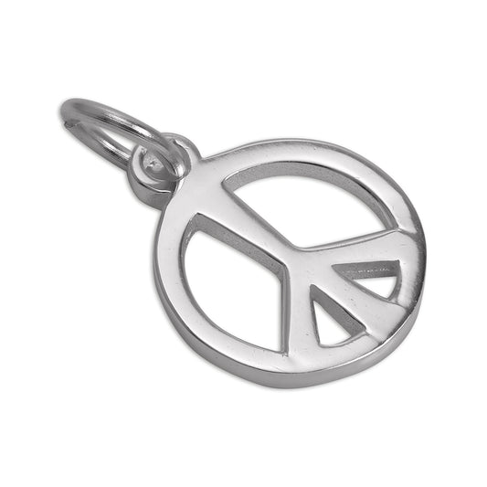 Sterling Silver Peace Sign Charm