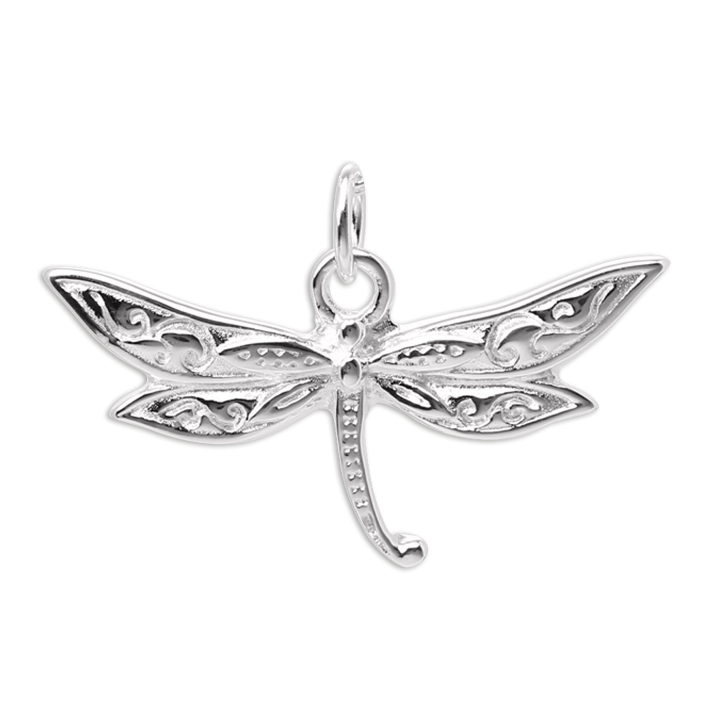 Large Sterling Silver Dragonfly Charm