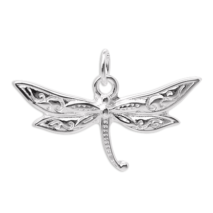 Large Sterling Silver Dragonfly Charm