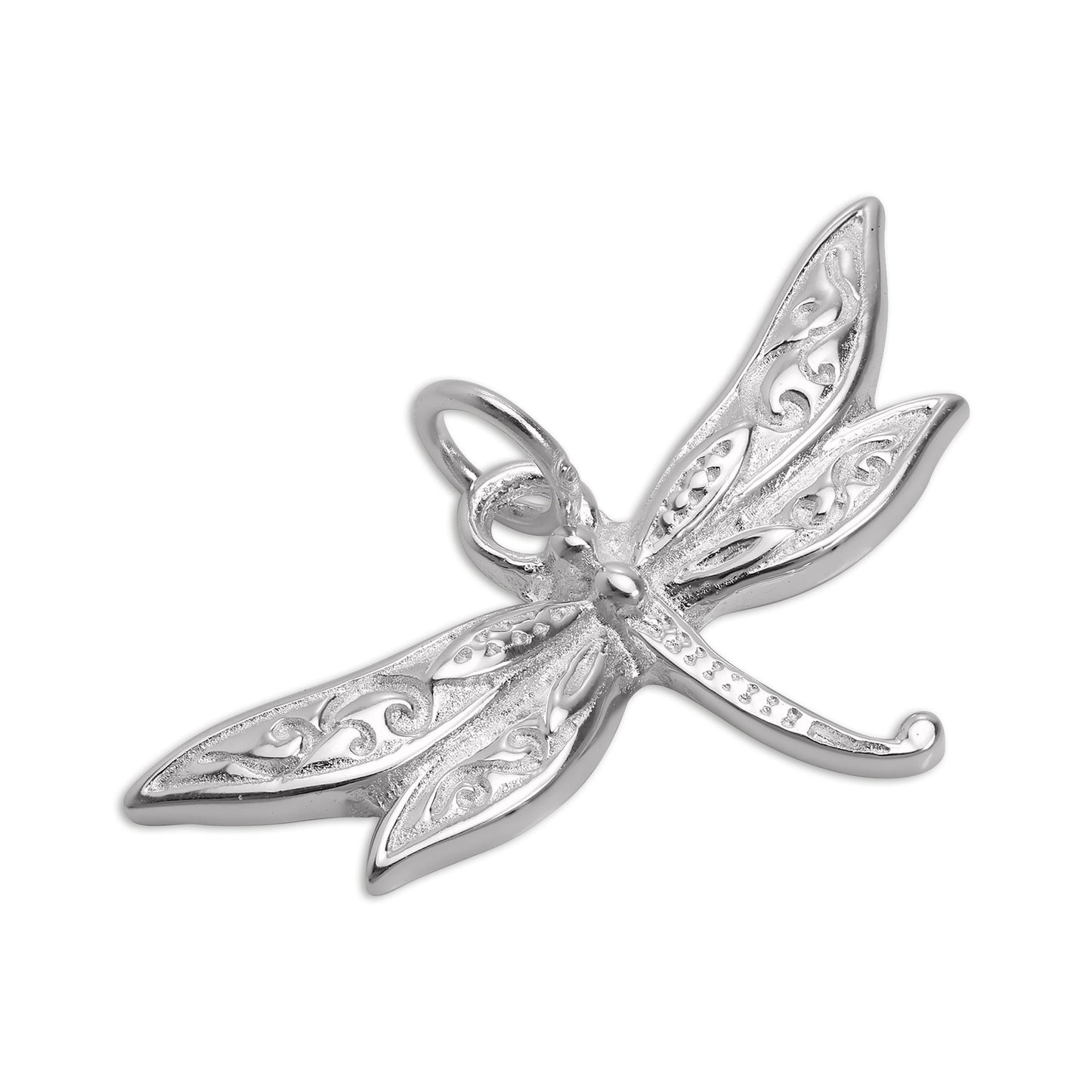 Large Sterling Silver Dragonfly Charm