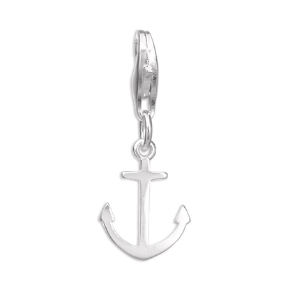 Sterling Silver Anchor Clip on Charm