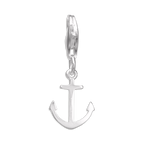 Sterling Silver Anchor Clip on Charm