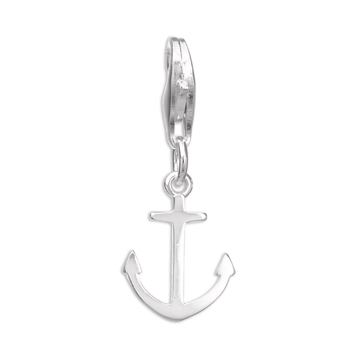 Sterling Silver Anchor Clip on Charm