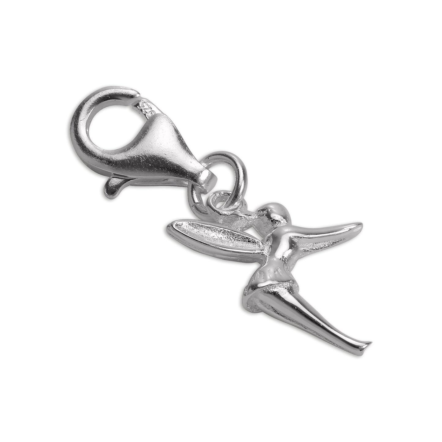 Sterling Silver Winged Fairy Clip on Charm