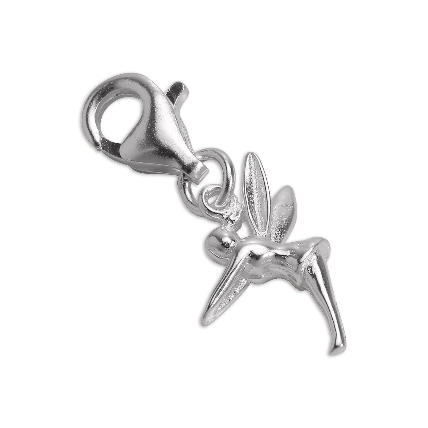 Sterling Silver Winged Fairy Clip on Charm