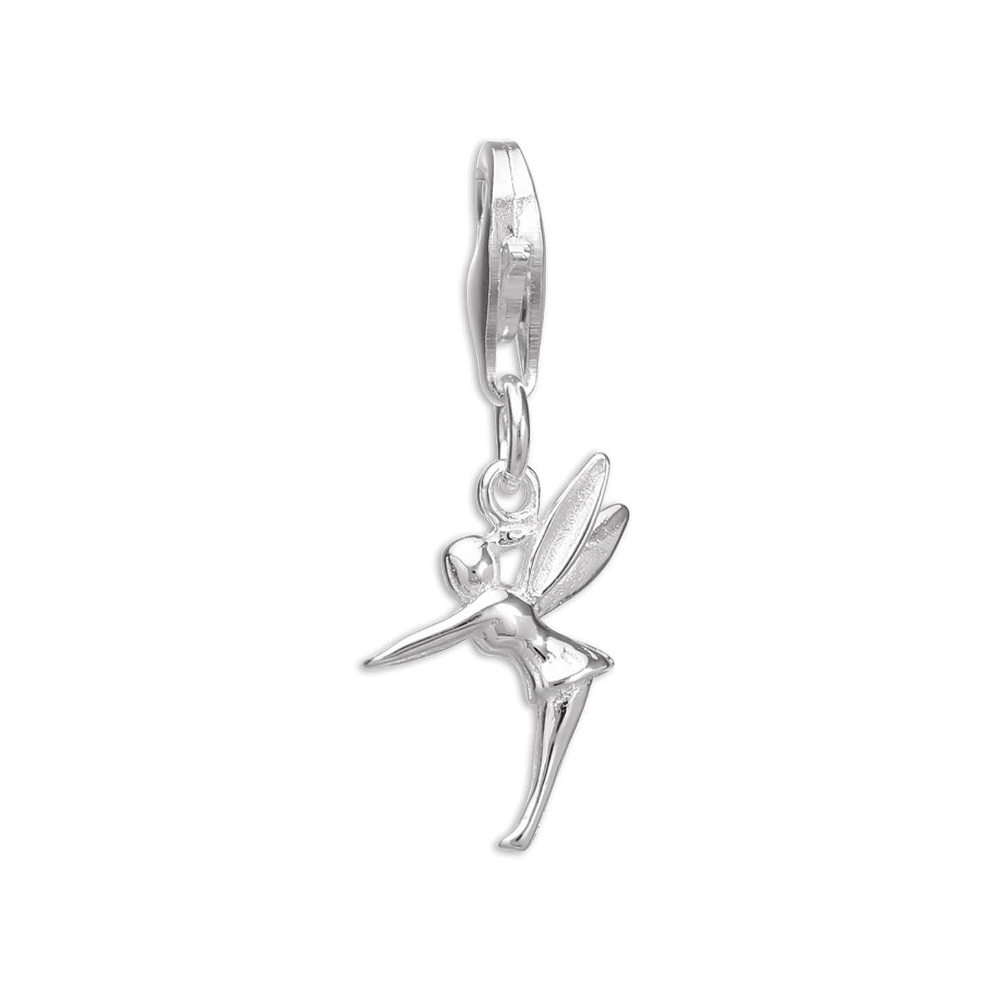 Sterling Silver Winged Fairy Clip on Charm