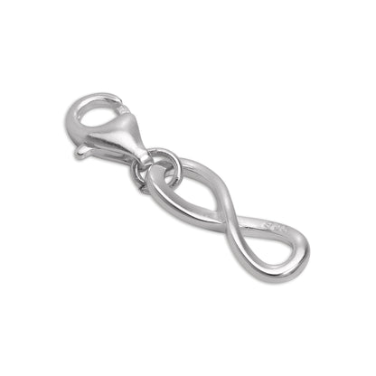 Sterling Silver Infinity Loop Clip on Charm