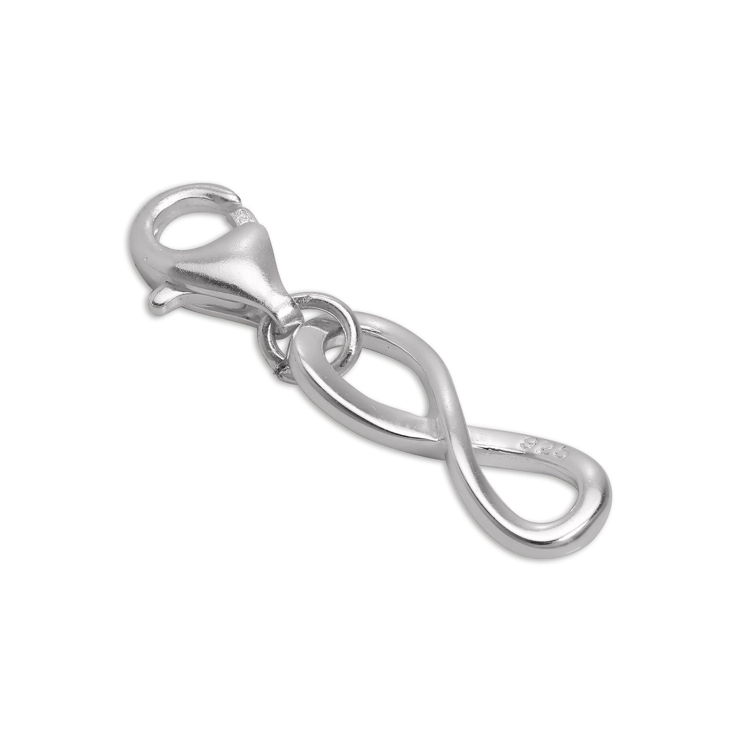 Sterling Silver Infinity Loop Clip on Charm