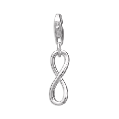 Sterling Silver Infinity Loop Clip on Charm