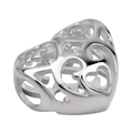 Sterling Silver Open Heart Bead Charm 2.5mm Core Size