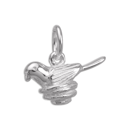 Sterling Silver Cute Nesting Bird Charm