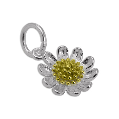 Gold Plated & Sterling Silver Daisy Flower Charm