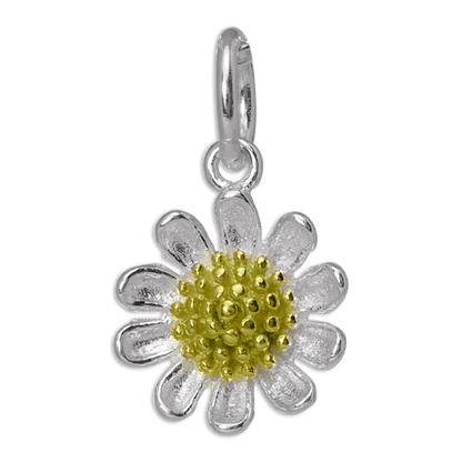 Gold Plated & Sterling Silver Daisy Flower Charm
