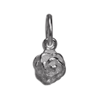 Small Sterling Silver Rose Bud Charm