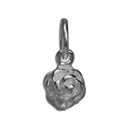 Small Sterling Silver Rose Bud Charm