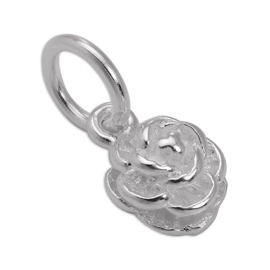 Small Sterling Silver Rose Bud Charm