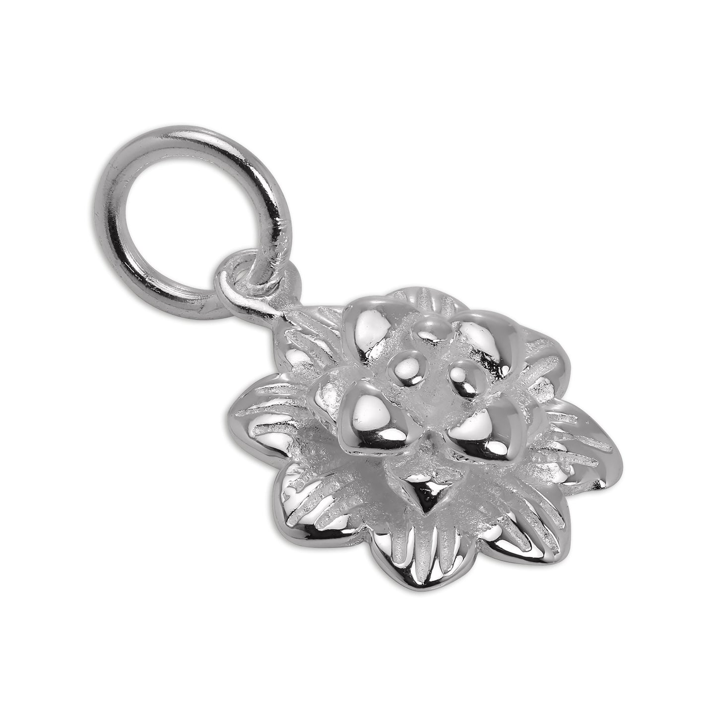 Sterling Silver Flower Head Charm