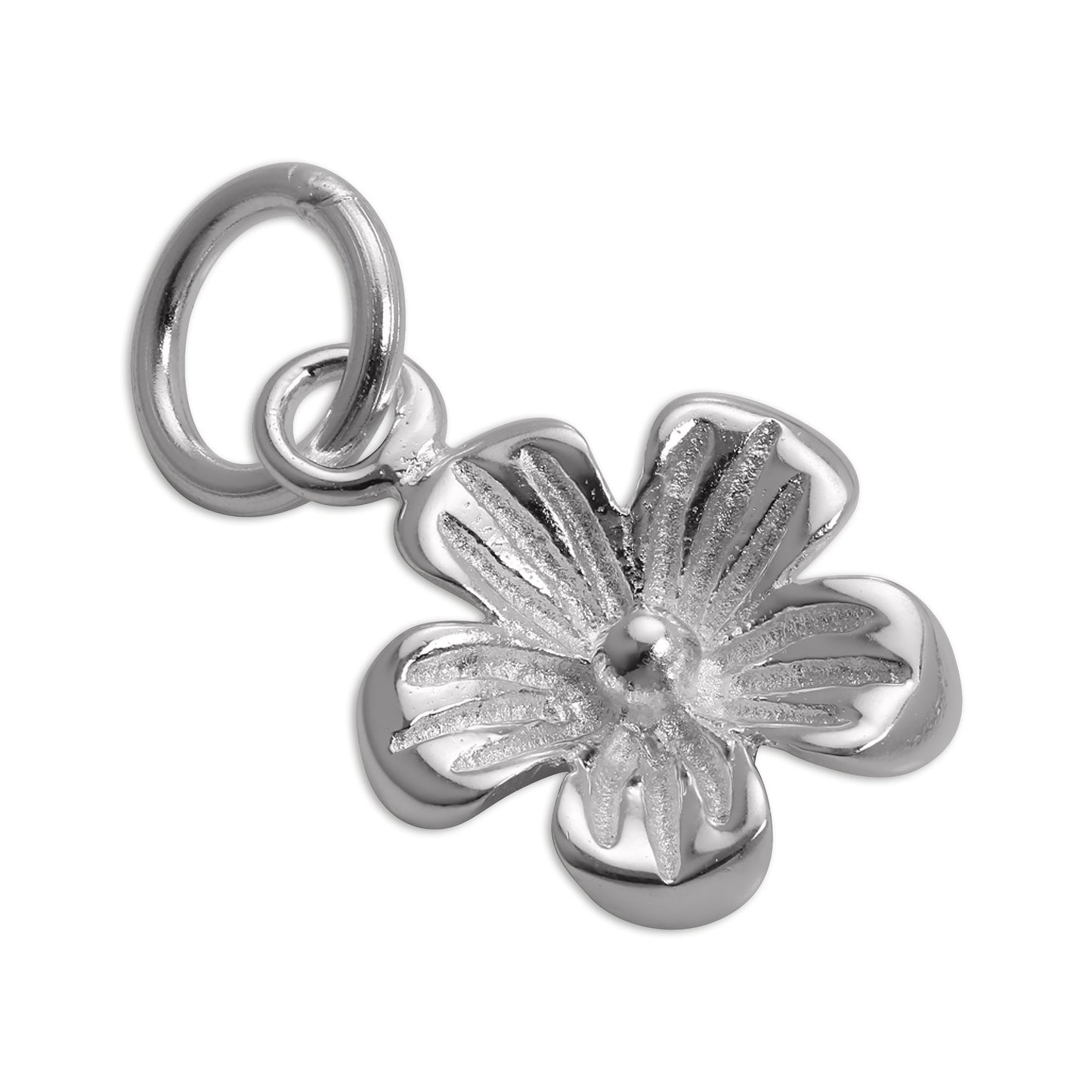 Simple Sterling Silver Flower Charm