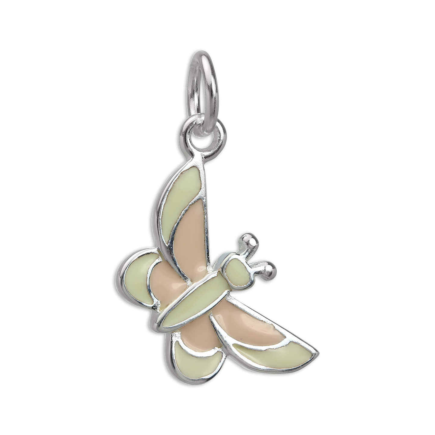 Sterling Silver & Enamel Butterfly Charm