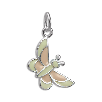 Sterling Silver & Enamel Butterfly Charm