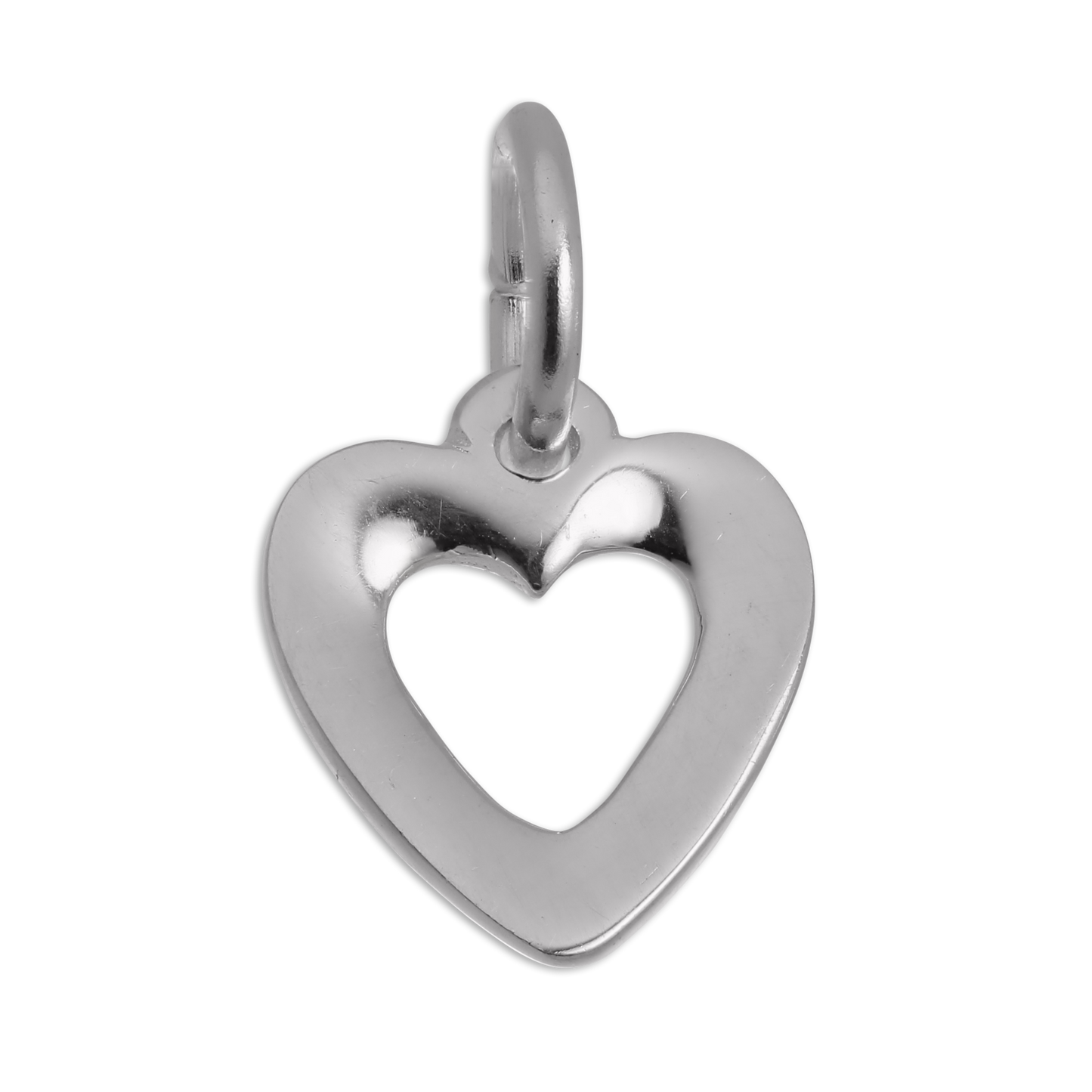 Sterling Silver Simple Open Heart Charm