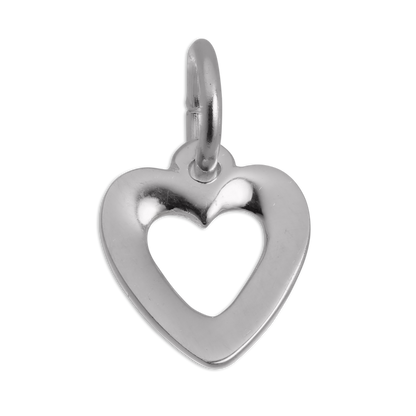 Sterling Silver Simple Open Heart Charm