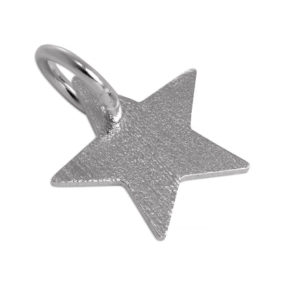 Brushed Sterling Silver Star Charm