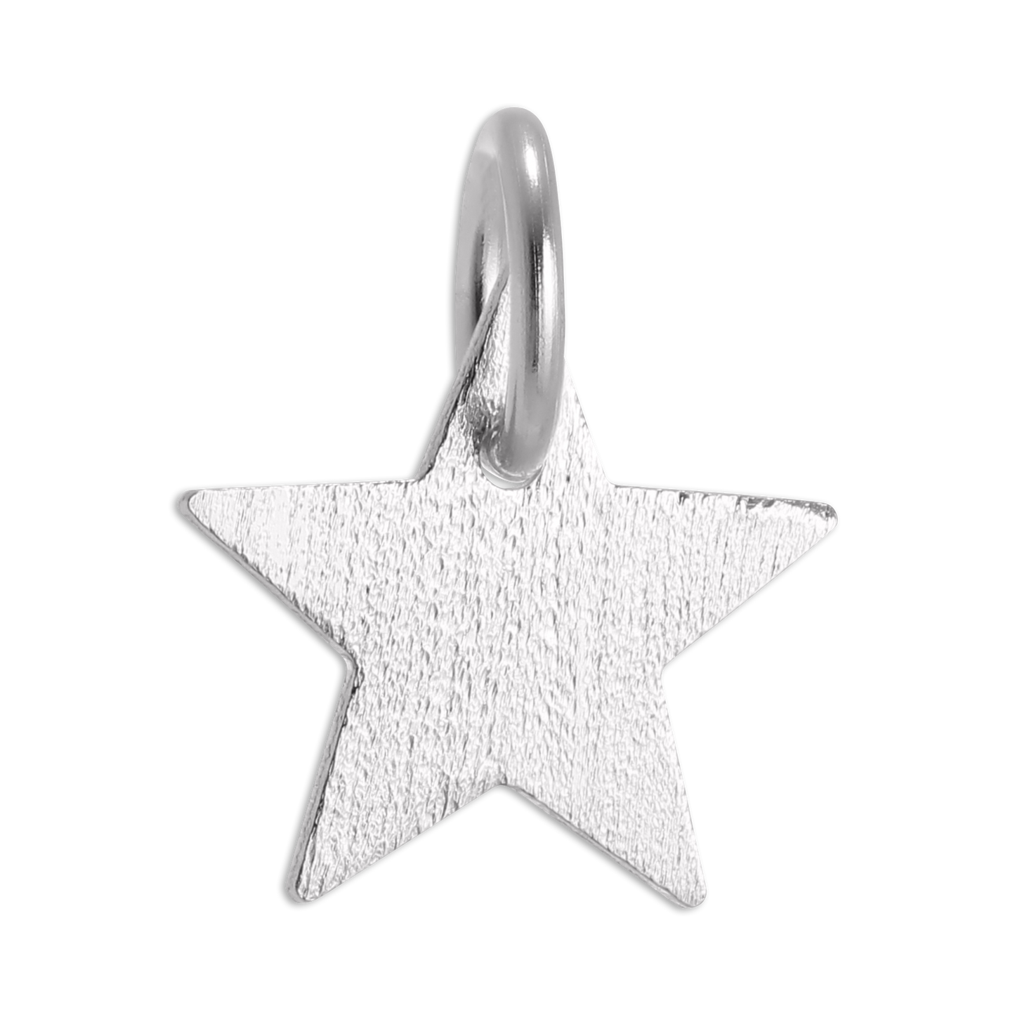 Brushed Sterling Silver Star Charm