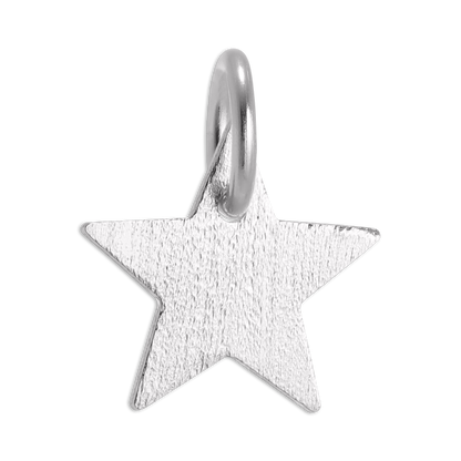Brushed Sterling Silver Star Charm
