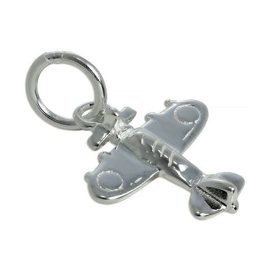 Sterling Silver Spitfire Plane Charm