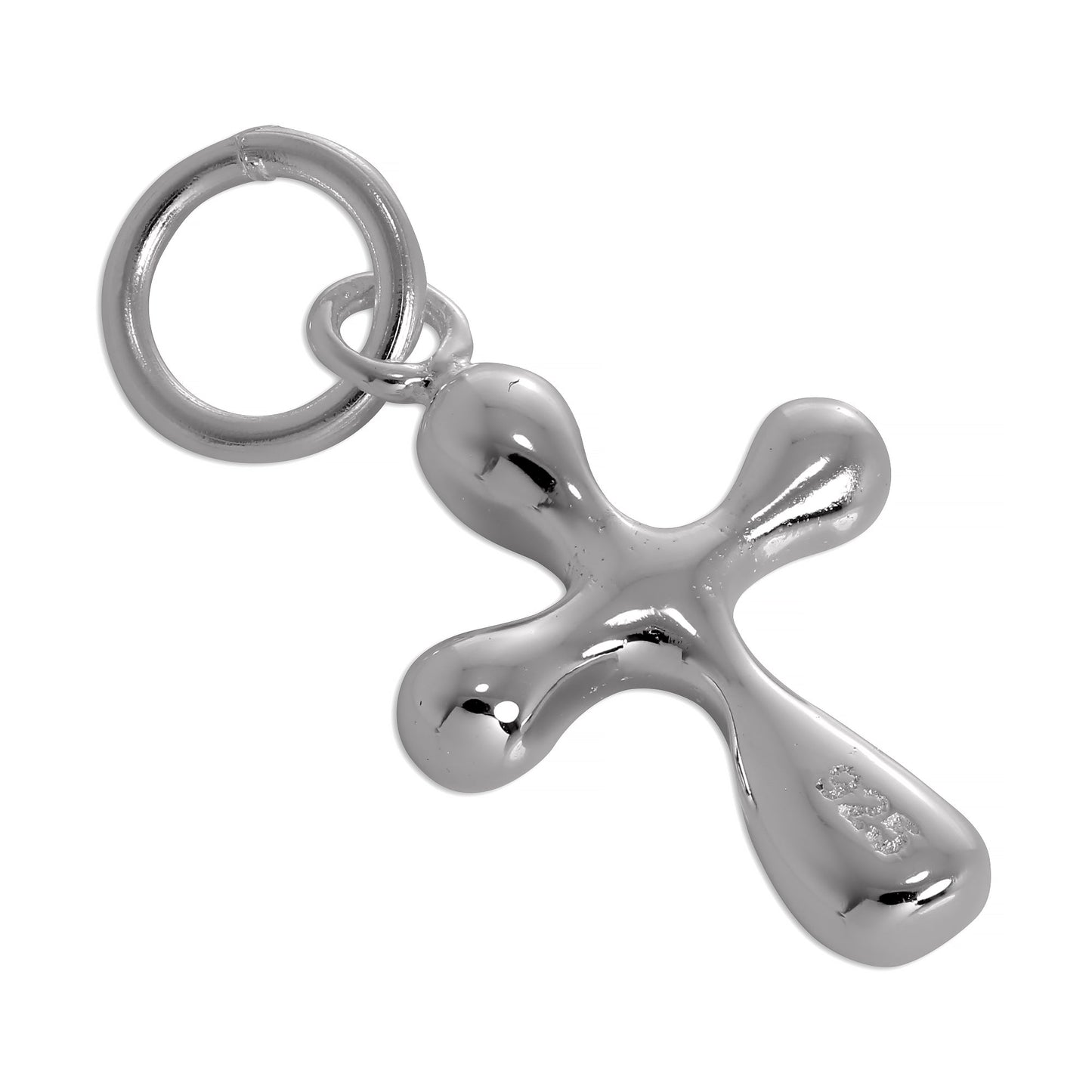 Sterling Silver 3D Cross Charm