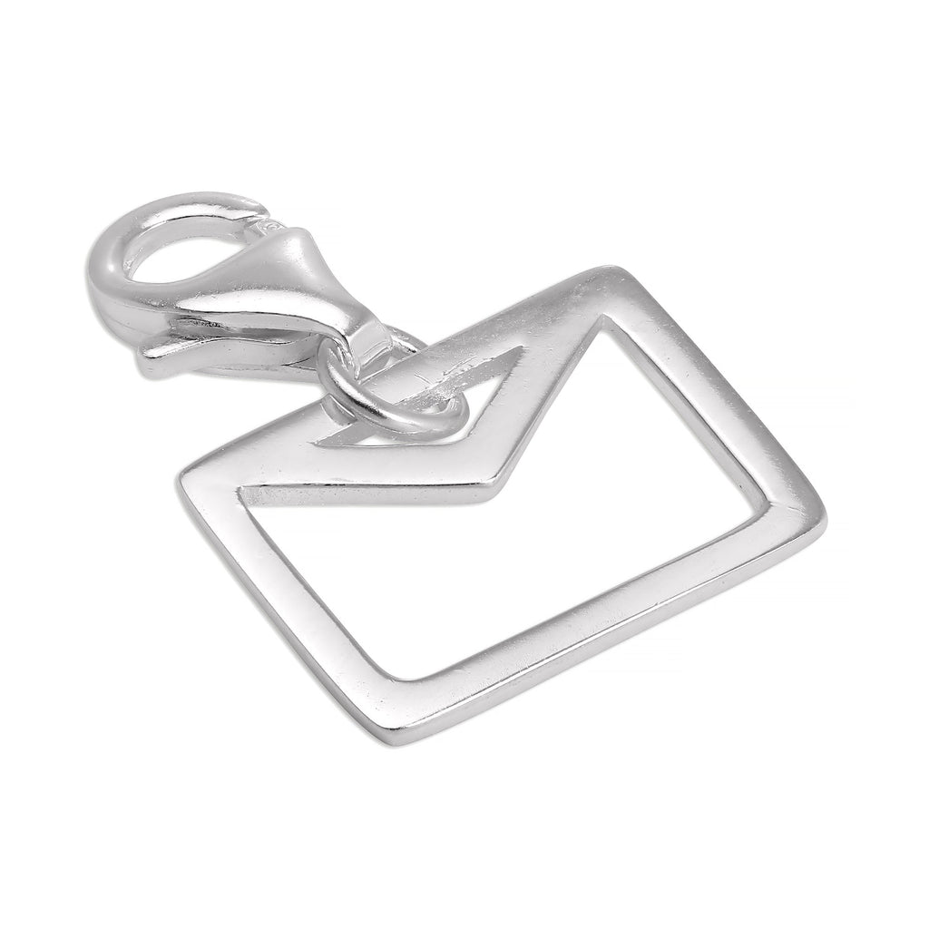 Sterling Silver Cut Out Letter Clip on Charm