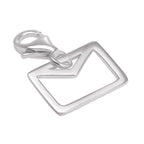 Sterling Silver Cut Out Letter Clip on Charm