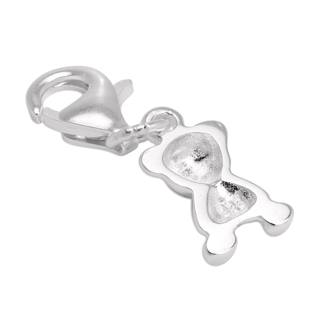 Sterling Silver Teddy Bear Clip on Charm