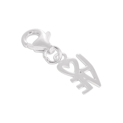 Sterling Silver Love Clip on Charm