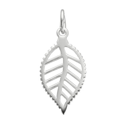 Sterling Silver Cut Out Leaf Charm