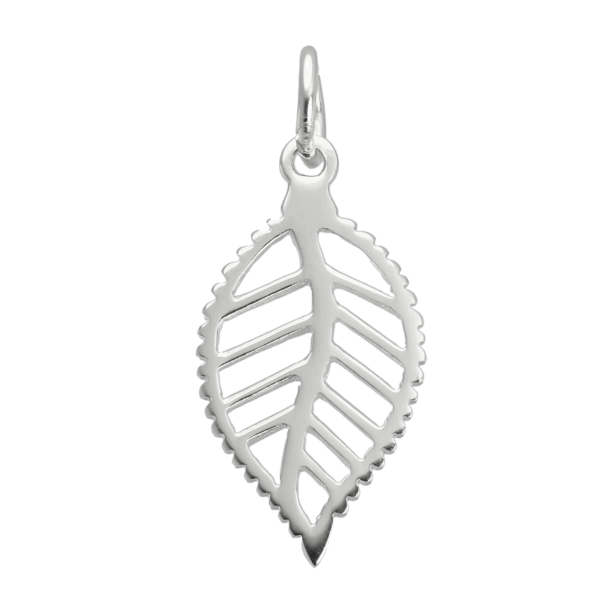 Sterling Silver Cut Out Leaf Charm