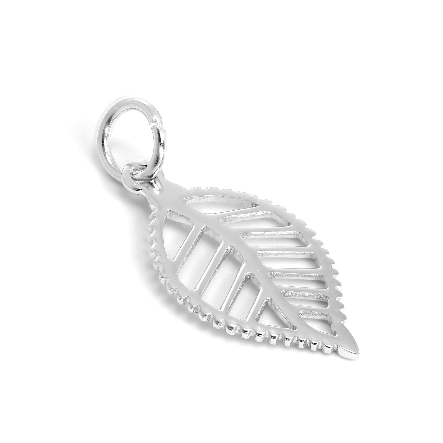 Sterling Silver Cut Out Leaf Charm