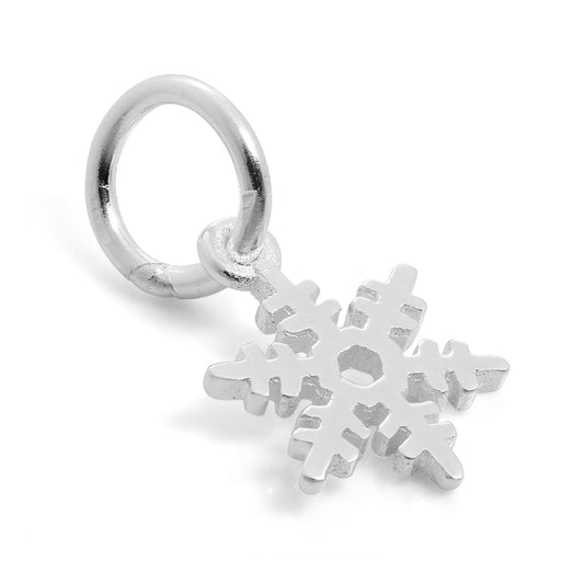 Tiny Sterling Silver Snowflake Charm