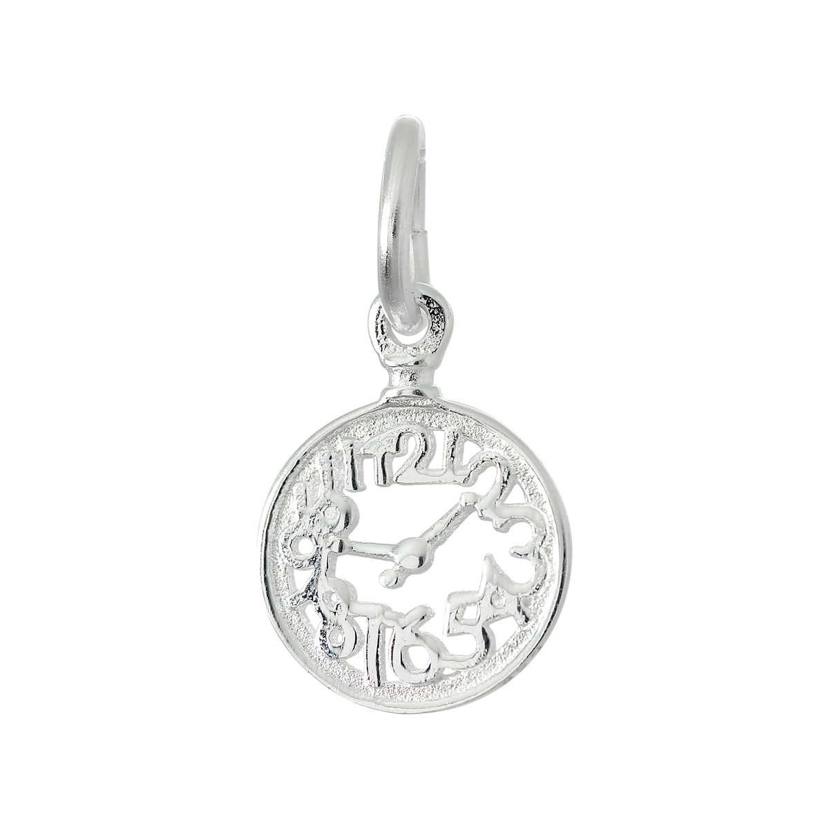 Small Sterling Silver Alice in Wonderland Clock Face Charm