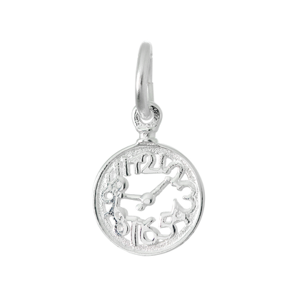 Small Sterling Silver Alice in Wonderland Clock Face Charm