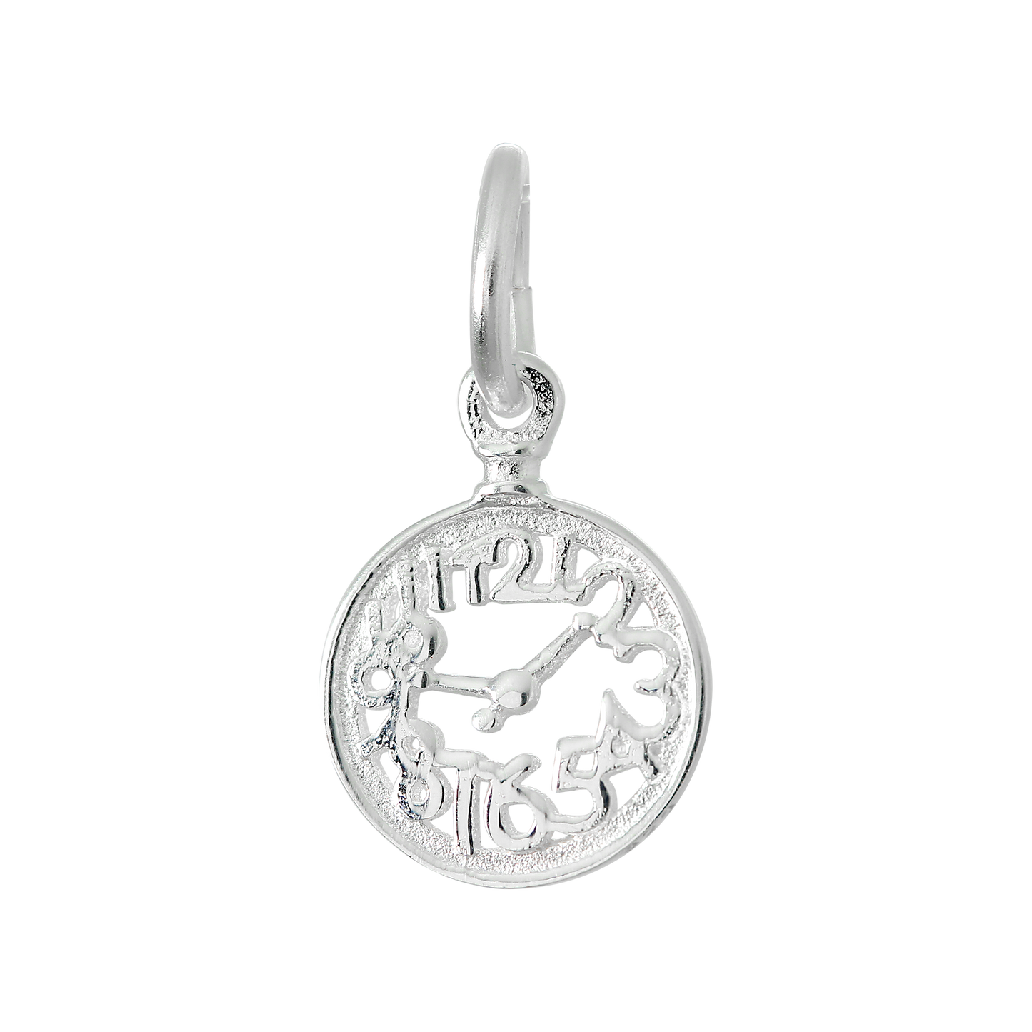 Small Sterling Silver Alice in Wonderland Clock Face Charm