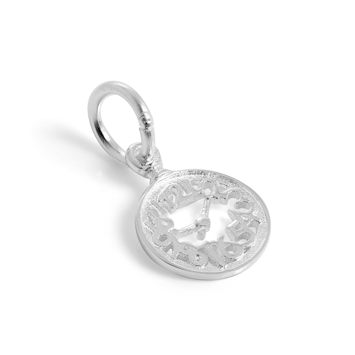 Small Sterling Silver Alice in Wonderland Clock Face Charm