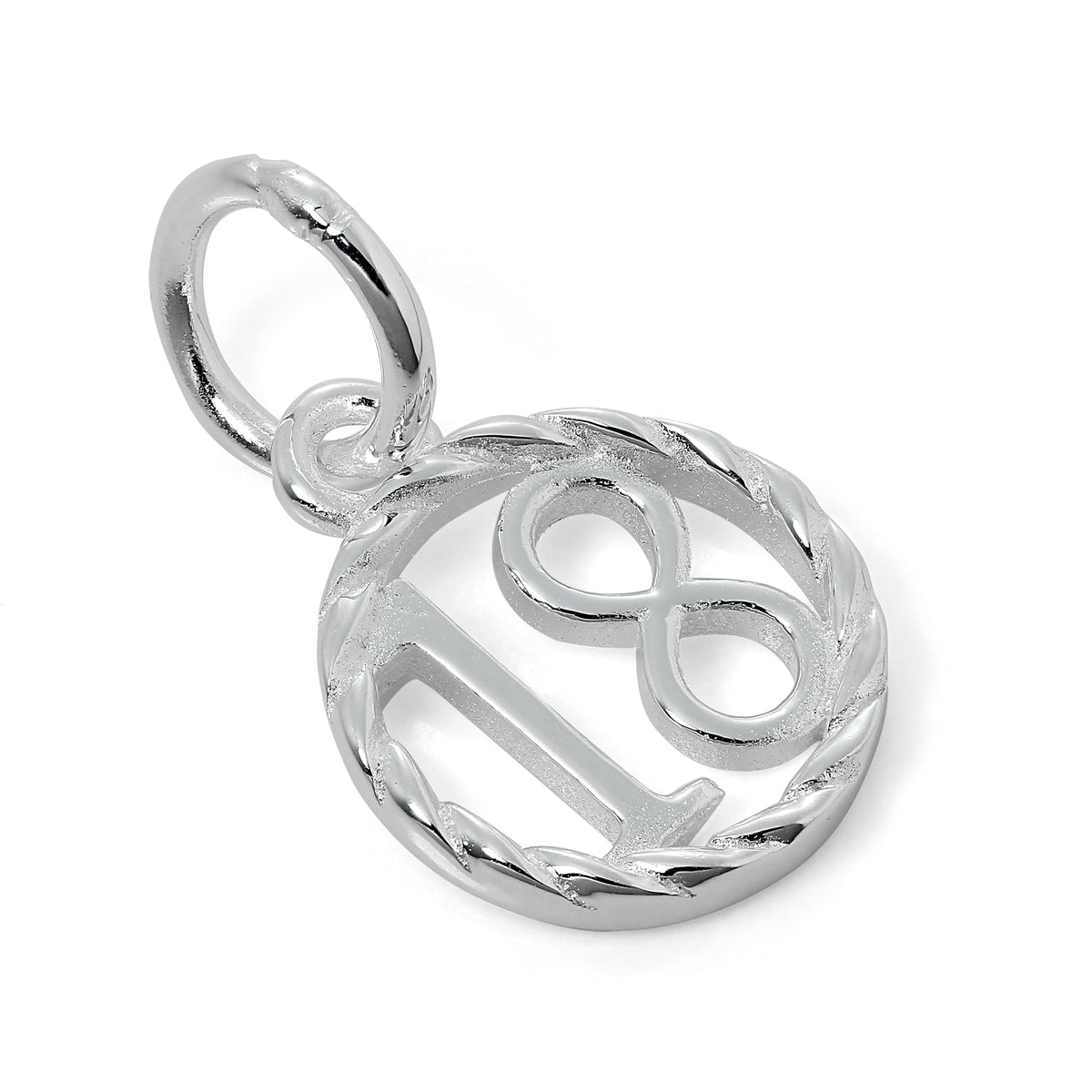 Sterling Silver 18th Birthday Disc Charm