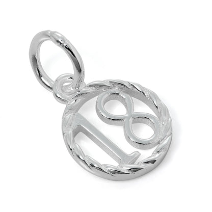 Sterling Silver 18th Birthday Disc Charm