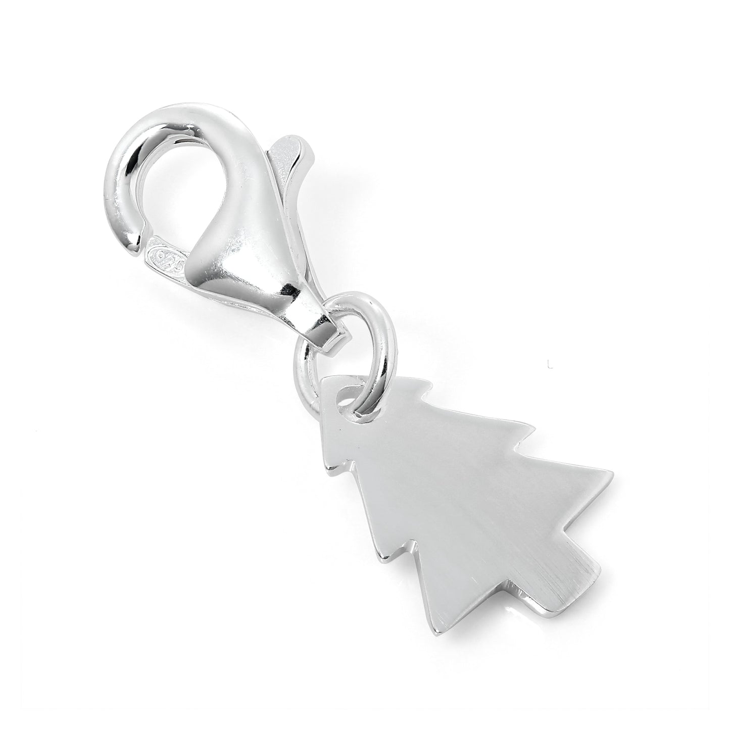 Sterling Silver Christmas Tree Clip on Charm