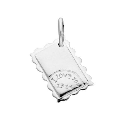 Fancy Sterling Silver I Love You Letter Charm