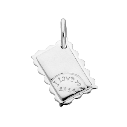 Fancy Sterling Silver I Love You Letter Charm